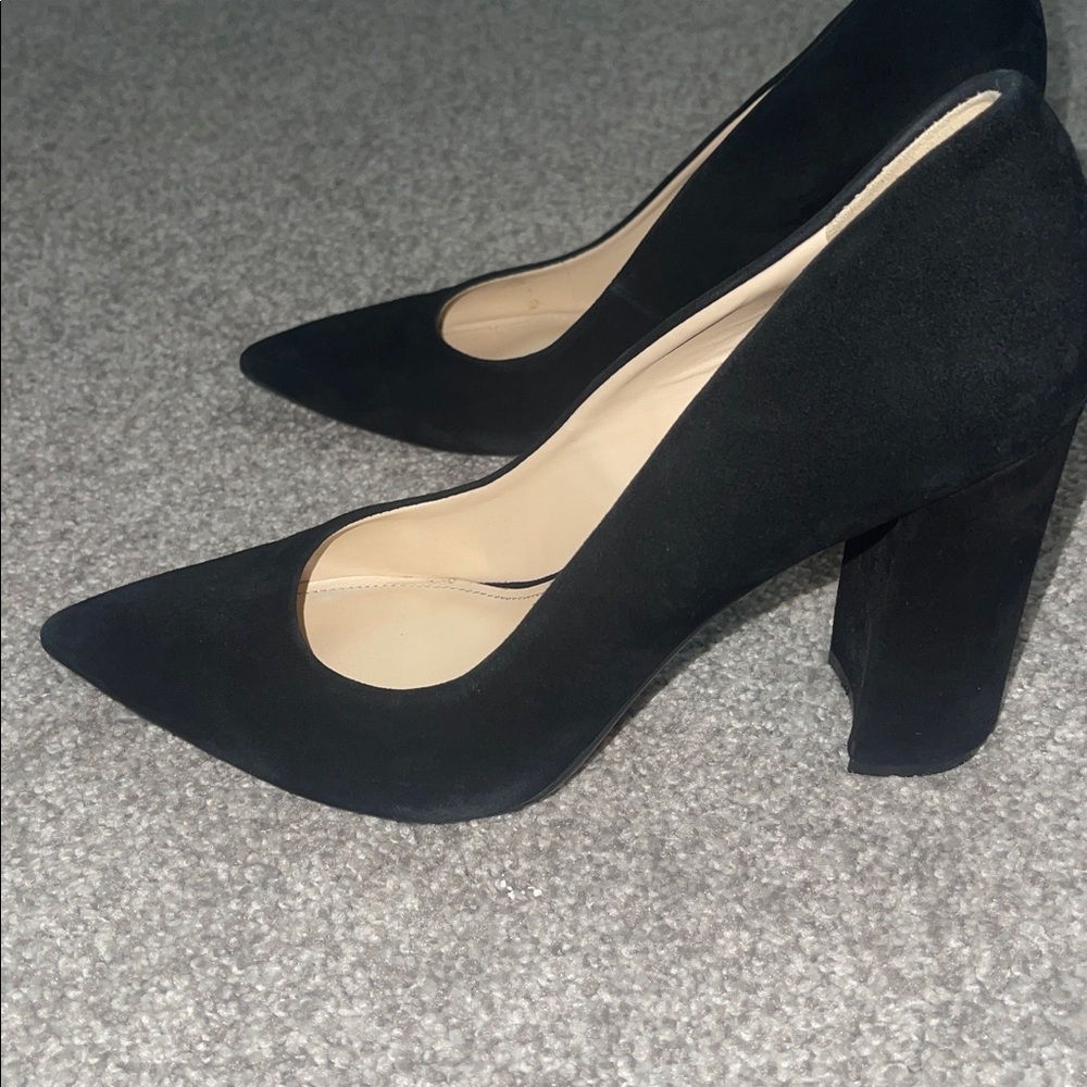 Nine West black suede block heels - Picture 7 of 8